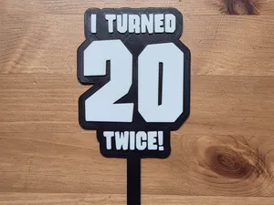 40 Cake Topper
