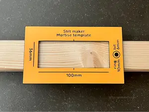 Router mortise template generator (parametric)