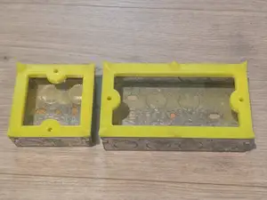 Electrical back box plasterboard markers