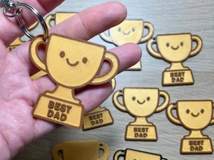 BEST DAD & BEST GRANDPA Trophy Keyring