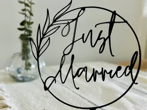 Hochzeitstorten Topper - Just Married