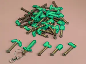 Minecraft Weapons and Tools Keychains