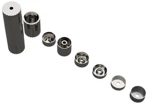 Modular airgun moderator / silencer .22 to .25