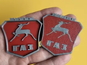 GAZ, Volga, and Gazelle logo sign
