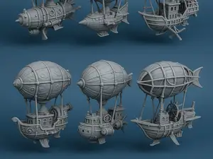 Steampunk Airship Miniatures Pack