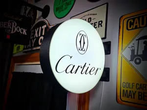 CARTIER ~ 2-Sided Storefront Boutique Wall Light