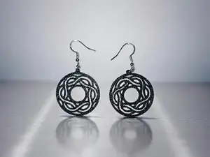 Infinite lines in rounds earrings