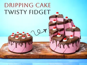 Dripping Cake Twisty Fidget - Customizable Flavors