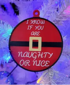 Naughty or nice ornament
