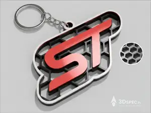 Ford ST logo keychain