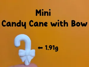 Mini Candy Cane with Bow – Sweet Holiday Style!