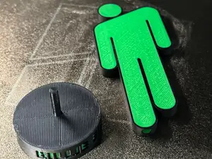 Billie Eilish Blohsh Figurine on a stand