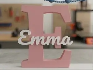 Name Sign personalizzato — Lettera E + Nome Emma