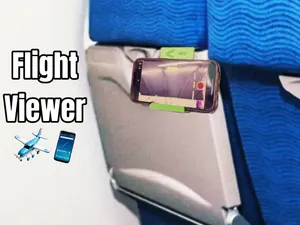 Flight Viewer. Tray Table Phone Holder For Planes