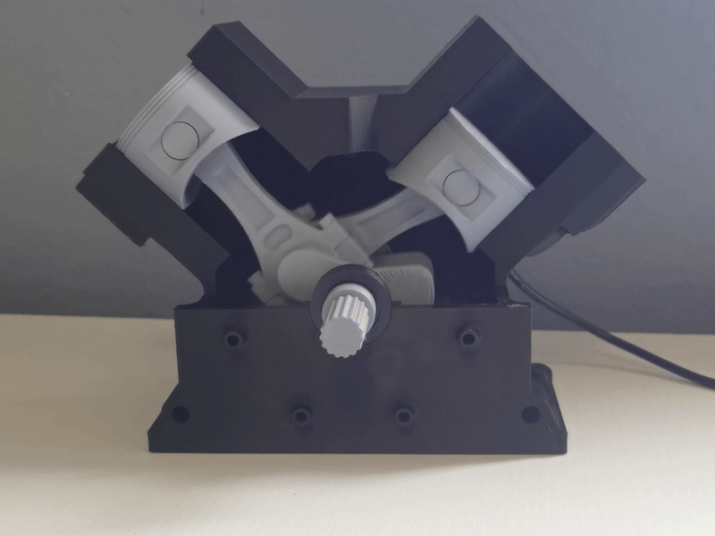 Functional V Engine Section– TT Motor Powered