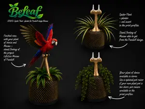 BeLeaf Series Macaw: Planter & Spider plant