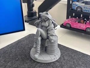 Neko Hoodie Girl | Cute Anime Cat Ear Statue