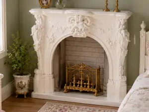 Miniature Fireplace Mantle with Putti