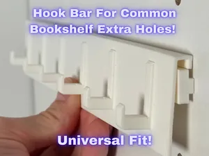 Hook Bar For Common Bookshelf Extra Holes
