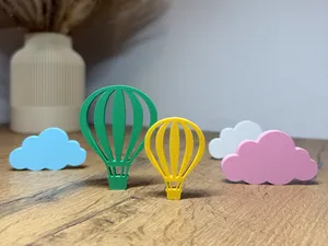 Heißluftballon in den Wolken – Mini Deko