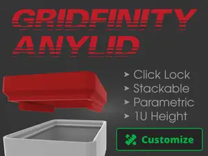 ANYLID — Click-Lock Stackable Lid for Gridfinity