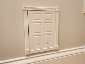 custom cat door for interior 2x4 or 2x6 walls.
