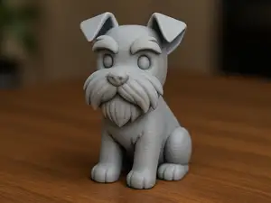 Schnauzer Buddy – Mustached Print-in-Place Puppy