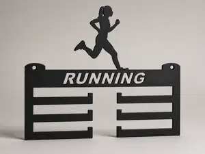 Running medal holder editable