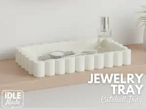Fluted Rectangle Tray, Jewelry & Vanity Organizer