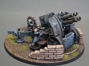 Heavy Quad artillery for Gas mask shovel dudes!