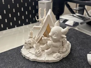 Cozy Little Goblin by the Campfire | Fantasy