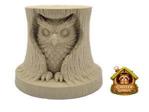 Owl Stump Decor | Critter Grove