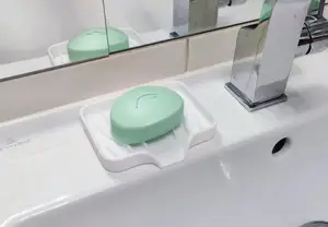 Soap dish, sponge dryer with drainer.