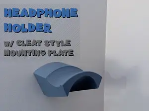 Headphone Holder w/ Cleat Style Mounting Plate