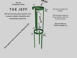 The Jeff, a stackable plant support.