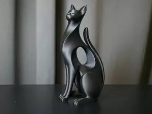 Modern Flow Cat Figurine