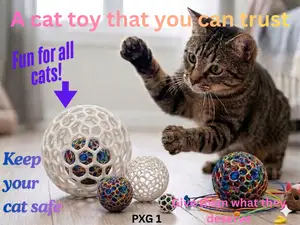 The ONLY Safe Scrap Cat Toy Dual-Lock Ball-in-Ball