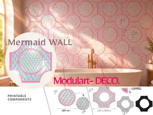 Mermaid wall Parametric Decorative Tile System