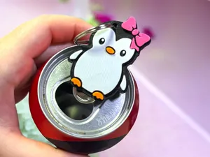 Penguin W/ A Bow Pop Can Tab Opener - Tab Fairy