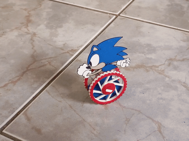 sonic hedgehog and amy rose self balancing toys