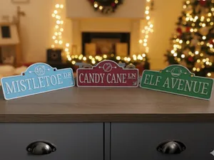 Festive Christmas Street Signs