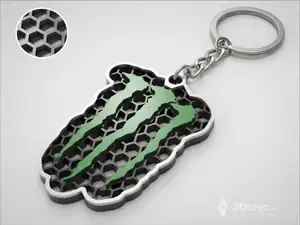 Monster Energy logo keychain