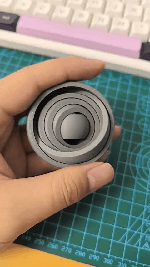 6层圆环解压小玩具杯垫六六大顺
