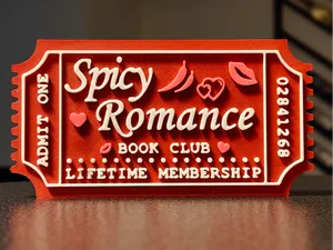 Spicy Romance Book Ticket