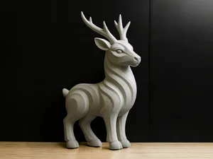 Elegante escultura de reno