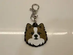 Pomeranian Spitz Dog Keychain