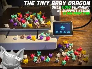 Tiny Baby Dragon – No Supports Needed -Cute mini