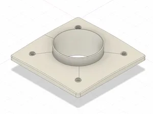 Wall plate - 3/4" Pipe to 107 mm