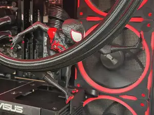 Spiderman in PC case