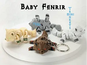 ᚠᛁᚾᚱᛁᛦ — Flexi Baby Fenrir (Norse Mythology Wolf)